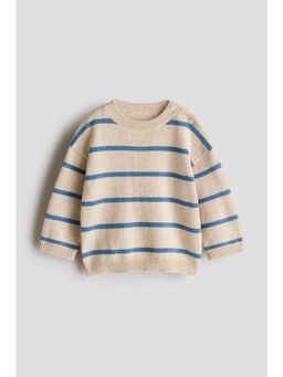 H&M - Boys Beige Jacquard-Knit Cotton Jumper