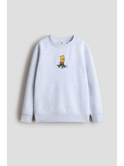 H&M - Boys Grey Print-Motif Sweatshirt