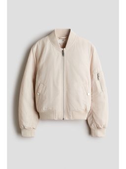 H&M - Girls Beige Padded Bomber Jacket