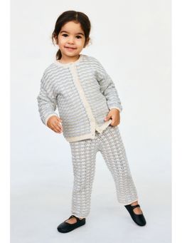 H&M - Unisex Blue 2-Piece Pointelle-Knit Cotton Set