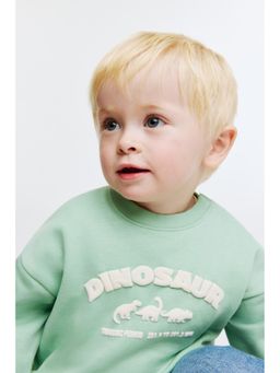 H&M - Boys Green Printed Sweatshirt