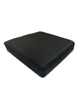 SLEEPSIA - Memory Foam Square Seat Cushion, Back Pain Relief (Black)