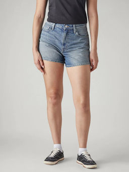 Levi's - Blue Solid Cotton Regular Shorts