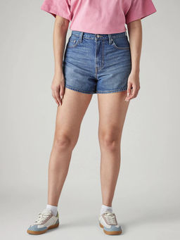 Levi's - Blue Solid Cotton Regular Shorts