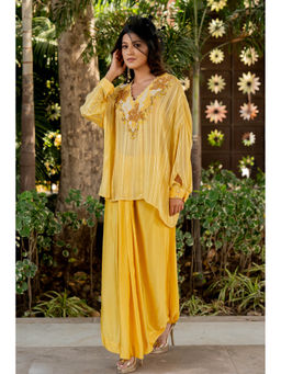 Nikita Vishakha - Yellow Skirt with Top (Set of 2)