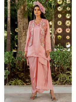 Nikita Vishakha - Pink Skirt with Top and Jacket (Set of 3)