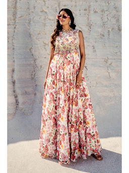 Nikita Vishakha - Multi-Colour Printed Flap Maxi Dress
