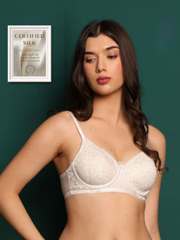 2PEACE - White Floral Underwired Lightly Padded Full Coverage T-Shirt Bra