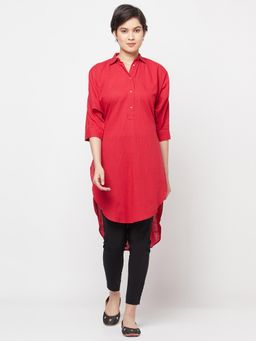 Fabindia - Cotton Red Women Dress