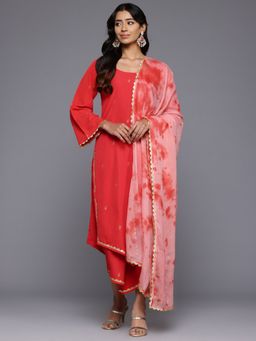 Ahalyaa - Floral Printed Gotta Patti Kurta with Palazzos & Dupatta (Set of 3)