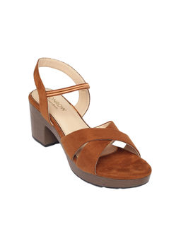 Monrow - Solid Plain Maria Brown Block Heels
