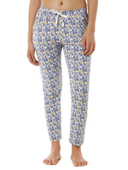 Amante - Printed Non Padded Non-wired Mid Rise Pyjama Pant - Blue