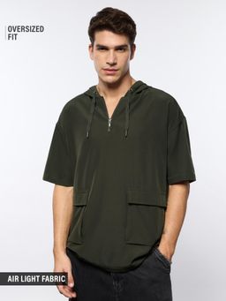 The Souled Store - Originals Men Hooded T-Shirt: Olive