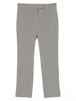Incotex - Black Check Straight Leg Trousers