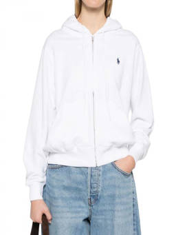 POLO RALPH LAUREN - White Logo Hood Sweatshirt (L)