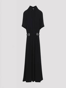 Loewe - Black Belted Viscose Dress
