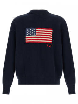 POLO RALPH LAUREN - Navy Blue Knitted Sweater