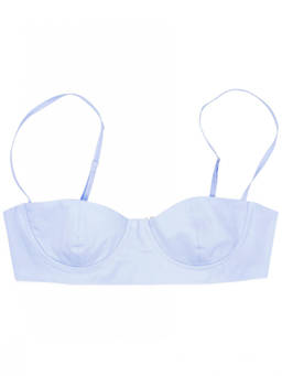 La Rose - Light Blue Cotton Bralette Top (S)