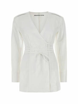 Alexander Wang - White Poplin Mini Shirt Dress (M)