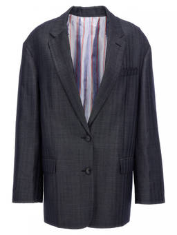 Etro - Blue Pegaso Single-Breasted Blazer
