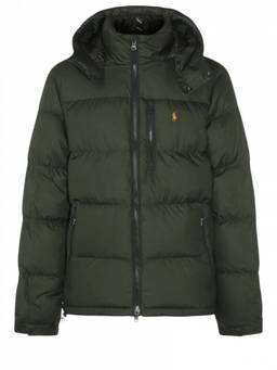 POLO RALPH LAUREN - Olive Green Hooded Quilted Puffer Jacket