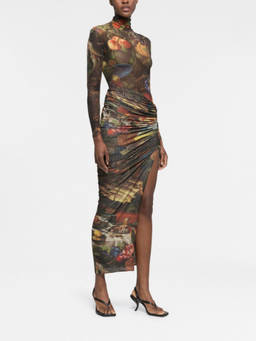 Az Factory - Multicolour Multi Colour Side Slit Long Skirt (30)