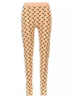 Marine Serre - Beige Moon Jersey Jeggings