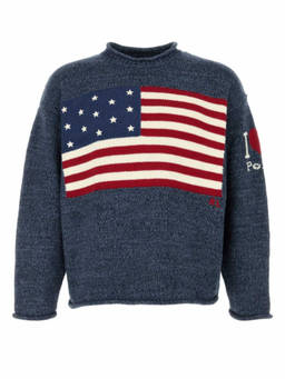 POLO RALPH LAUREN - Blue Crew Neck Sweaters