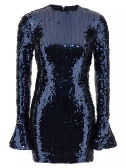 Rotate Birger Christensen - Blue Sequin Stretch Mini Dress