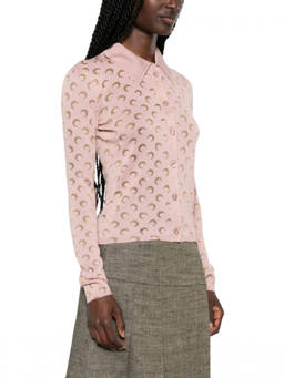 Marine Serre - Pink Slim Logo Shirt