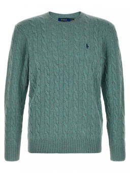 POLO RALPH LAUREN - Green Knitted Crew Neck Sweater