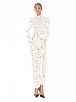 ALAIA - White Jersey Midi Dress (M)