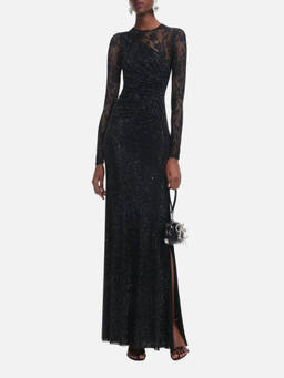self-portrait - Black Long Dress (S)