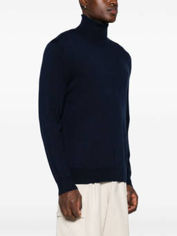 POLO RALPH LAUREN - Navy Blue Roll-Neck Sweater