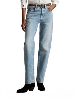 POLO RALPH LAUREN - Light Blue Relaxed High Rise Jeans