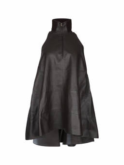 JACQUEMUS - Dark Brown Triangle Zip-Up Mini Dress (S)