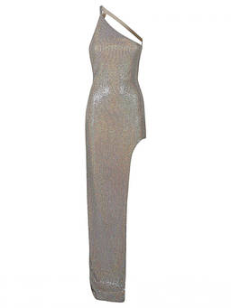 The Sei - Silver One Shoulder Long Dress (XS)