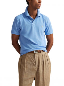 POLO RALPH LAUREN - Sky Blue Logo Polo T-Shirt (2XL)