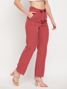 CAMLA - Barcelona Knot Detailed Wide Legged Brick Trouser