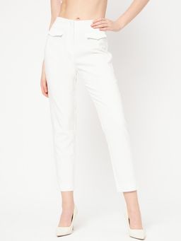 Madame - Off White Crop Length Trouser