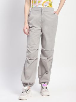 Madame - Relax Fit Grey Cotton Joggers