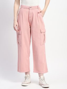Madame - Wide Legged Function Pink Cargo Pant