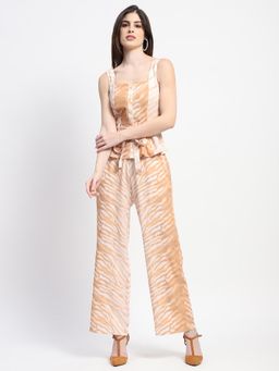 Madame - Zebra Print Tan Co-Ord (Set of 2)