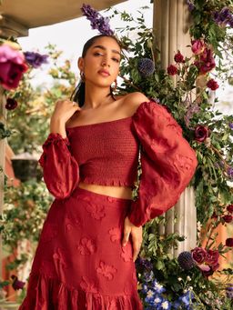 Style Island - Audrey Jacquard Crop Top