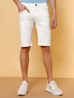 Wrangler - Men Slim Fit White Shorts