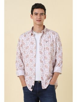 Allen Solly - Men White Cotton Full Sleeves Regular Fit Shirt