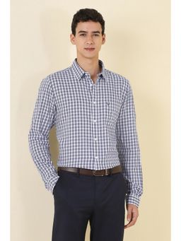 Allen Solly - Men White Cotton Full Sleeves Slim Fit Shirt