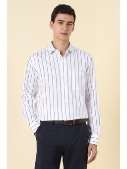 Allen Solly - Men White Cotton Full Sleeves Regular Fit Shirt