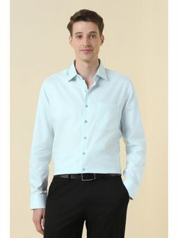 Allen Solly - Men Blue Cotton Full Sleeves Regular Fit Shirt