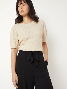 max - Cream Women Knitted Top